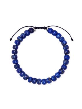 NWT Kendra Scott Cade Oxidized Sterling Silver Corded Bracelet in Blue Lapis